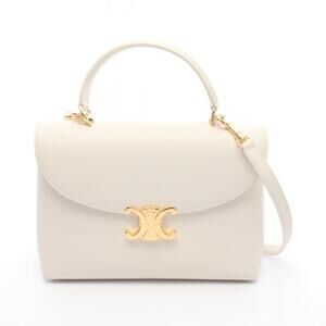 Celine Nino Handbag White Leather